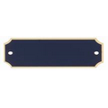 Blank Perpetual Plaque Plates with Gold Border (1" x 3-1/4")